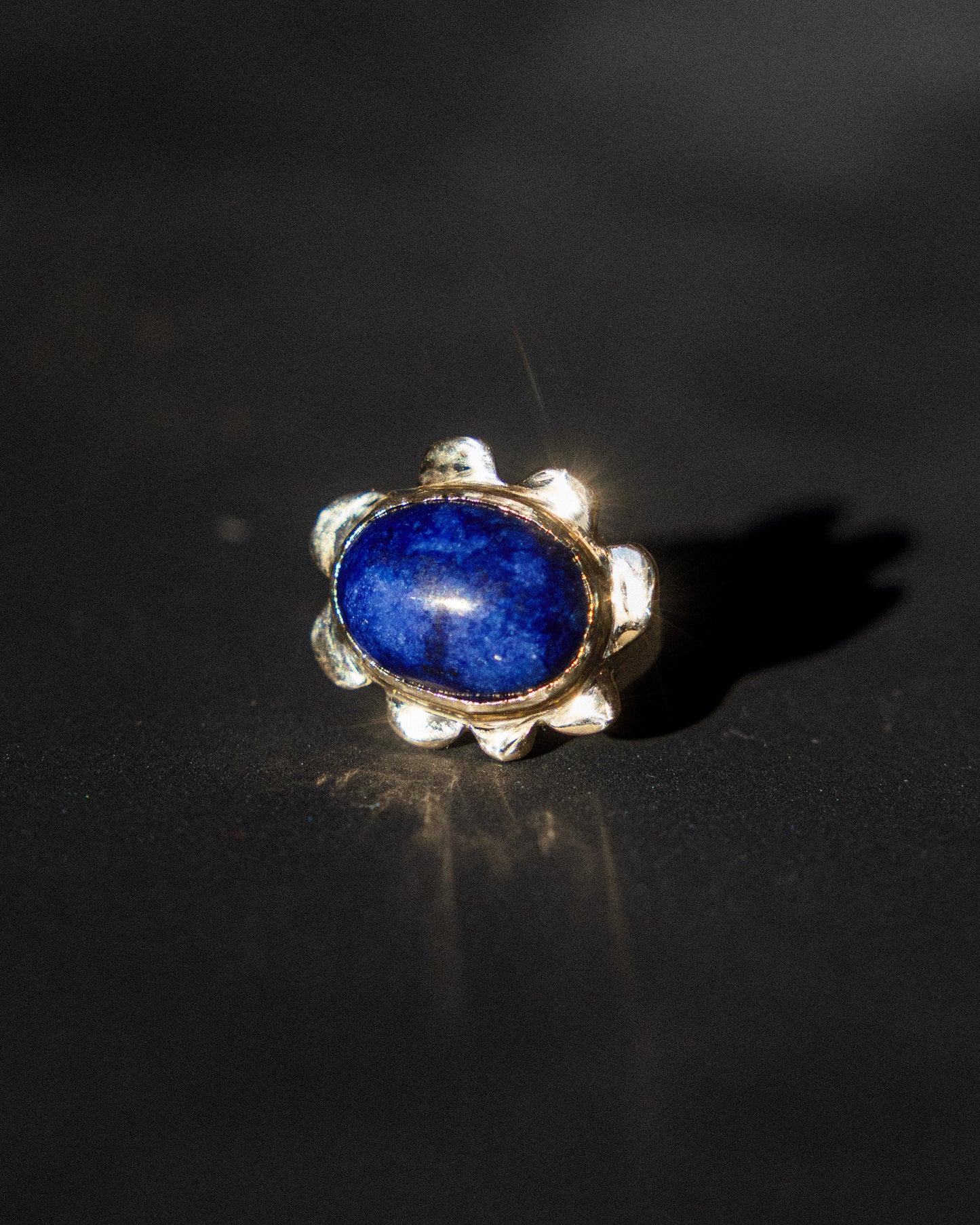 Lapis Flower Ring