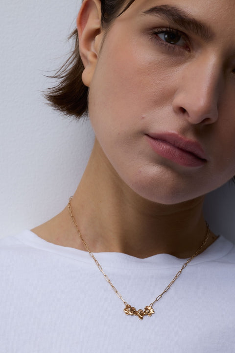 Diamond Flower Chain Necklace