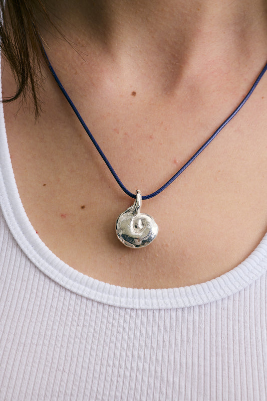 Long Spiral Charm Necklace