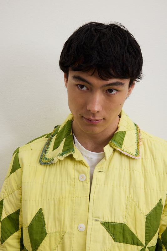 Yellow Quilted jacket