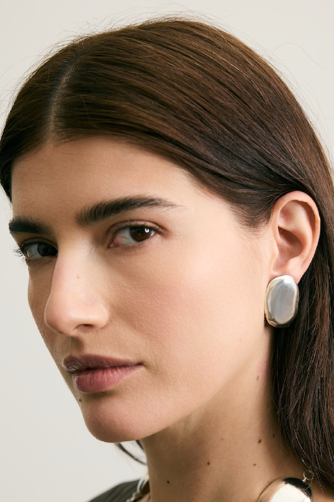 Oval Pebble Post Earrings