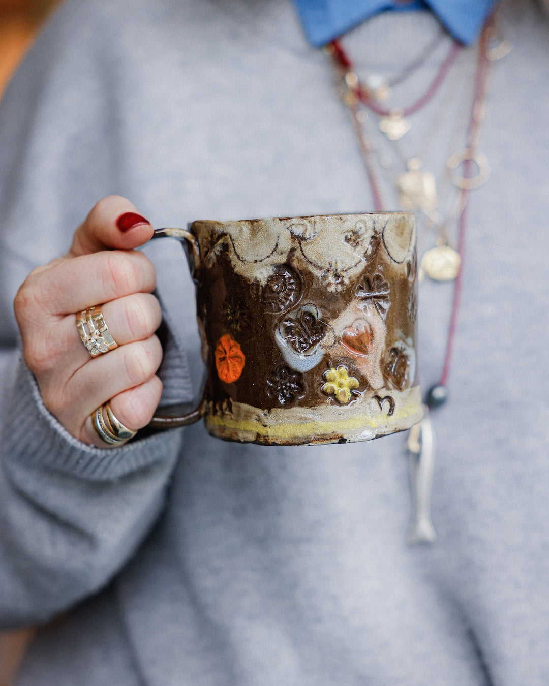 Brown Jude Floral Mug