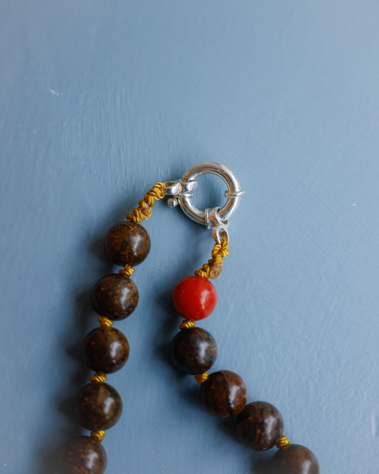 Bronzite Bead Choker