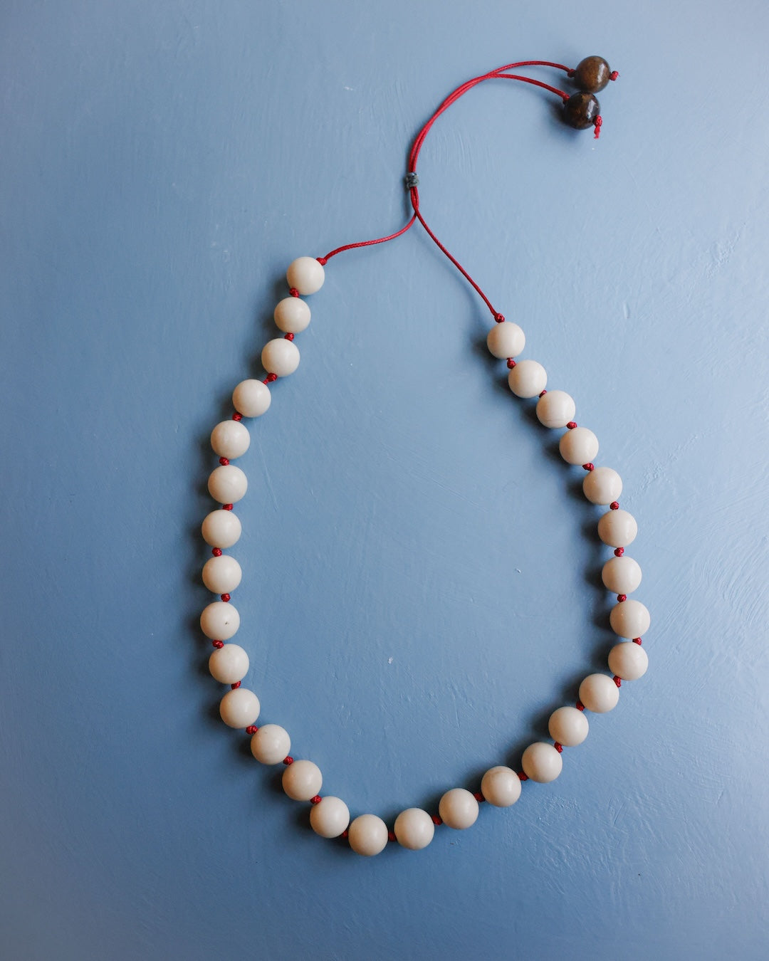 White Natural Stone Beaded Necklace
