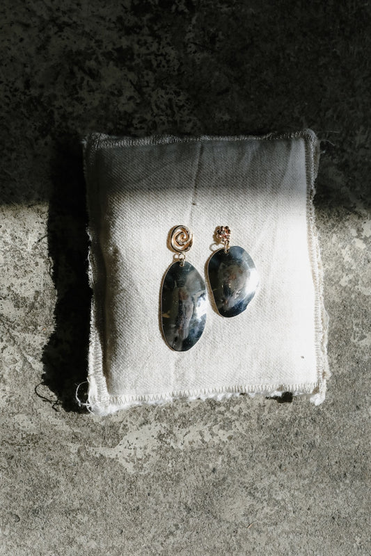 Drop Pebble Earrings