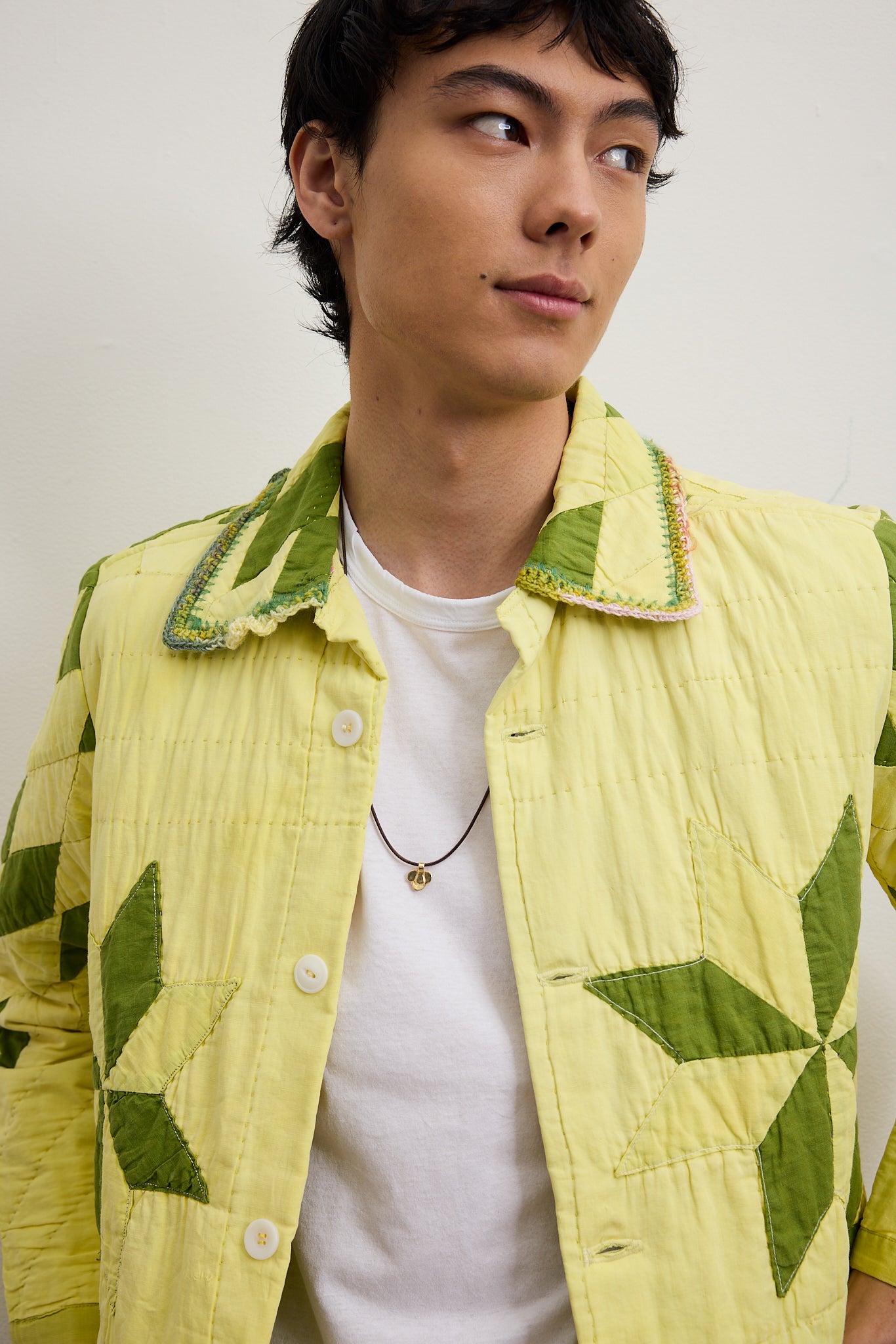 Yellow Quilted jacket