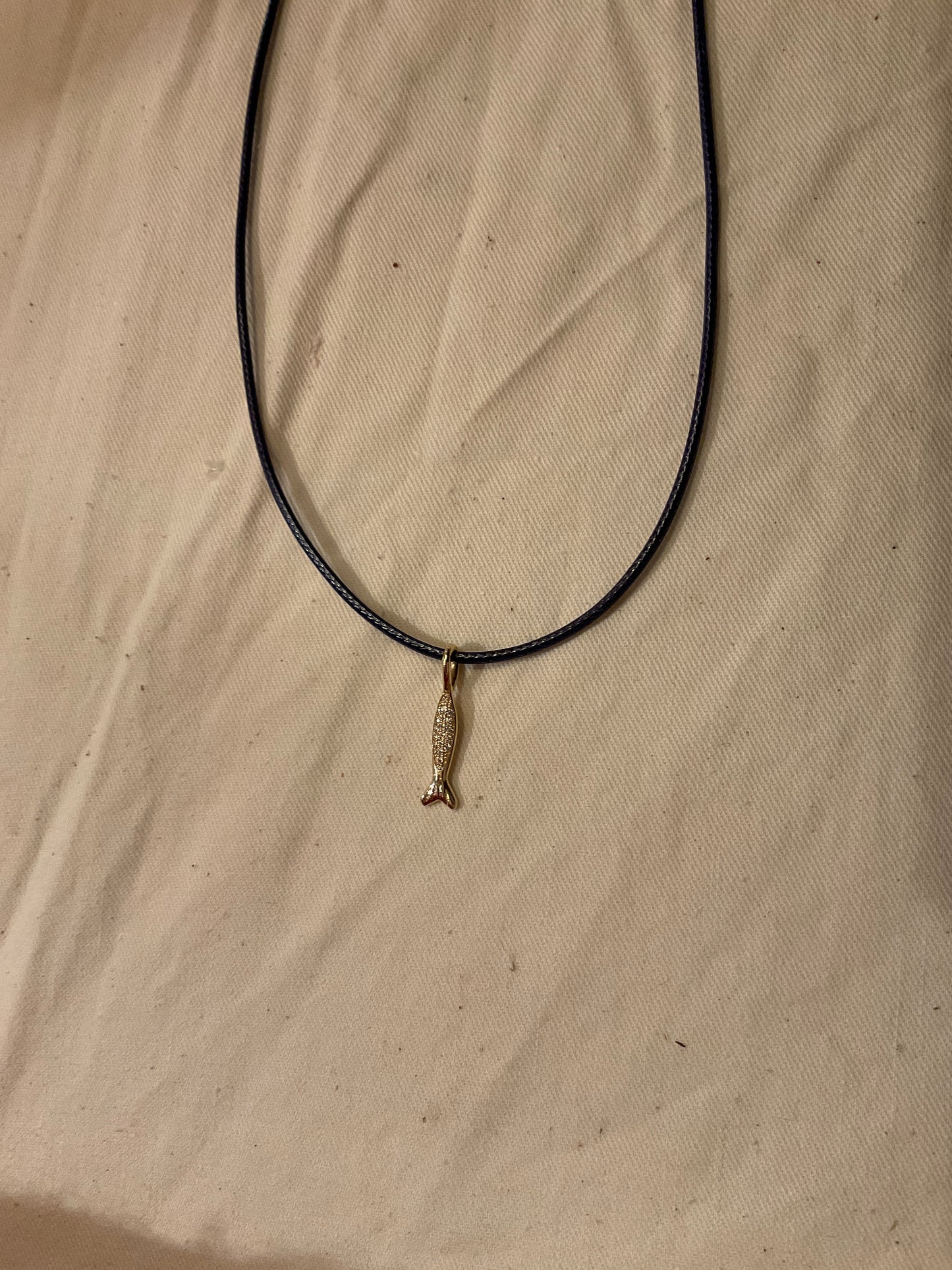 Gold Fish Pendant Diamonds