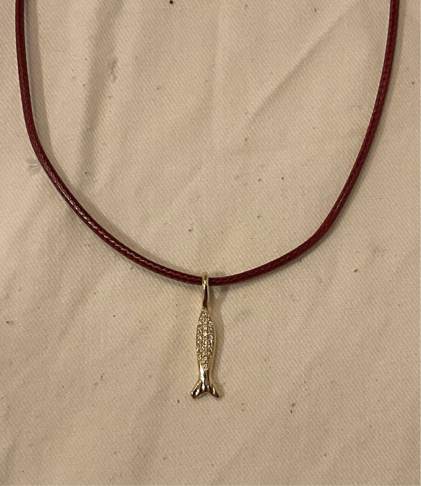 Gold Fish Pendant Diamonds