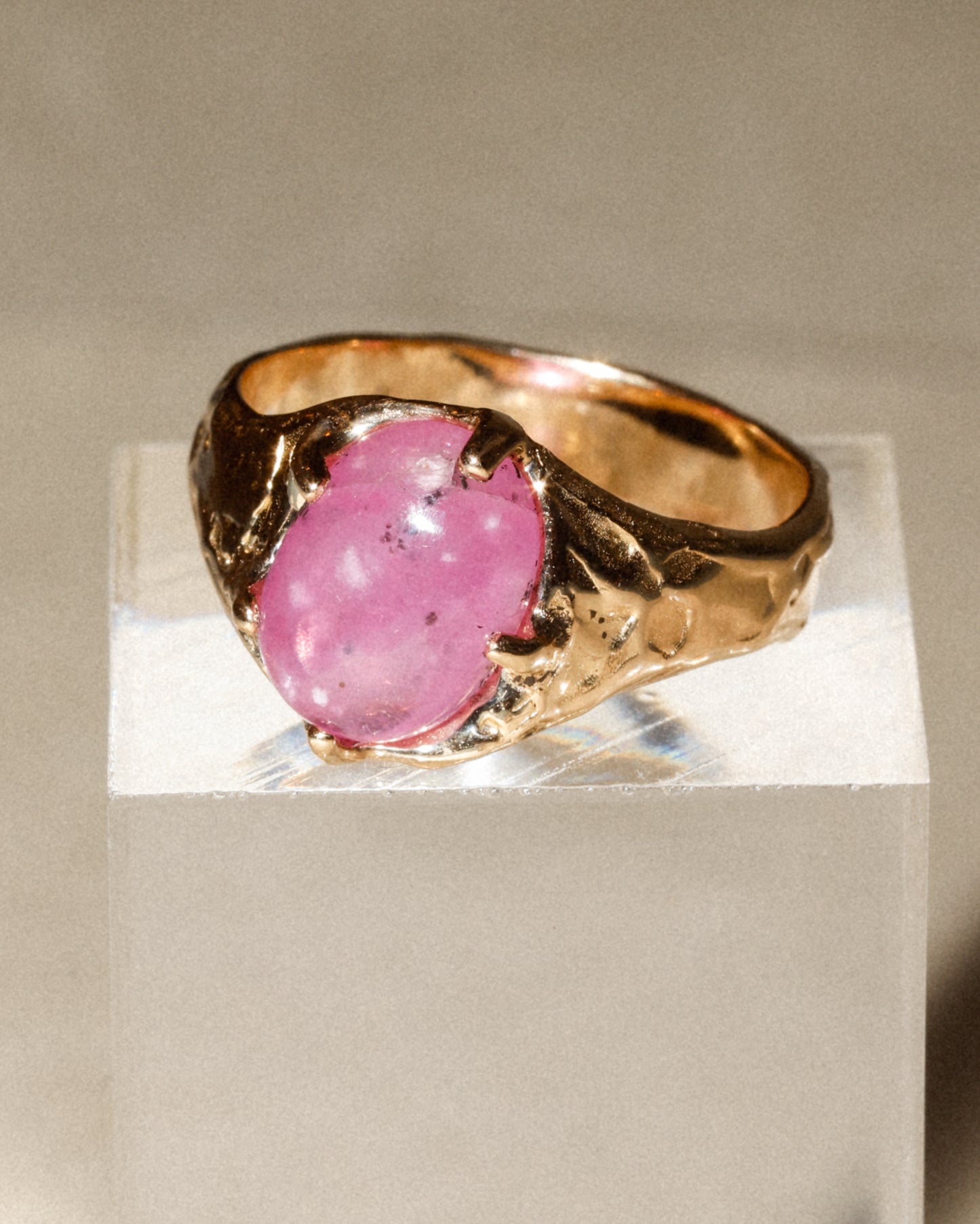 Pink Spinel Set Ring