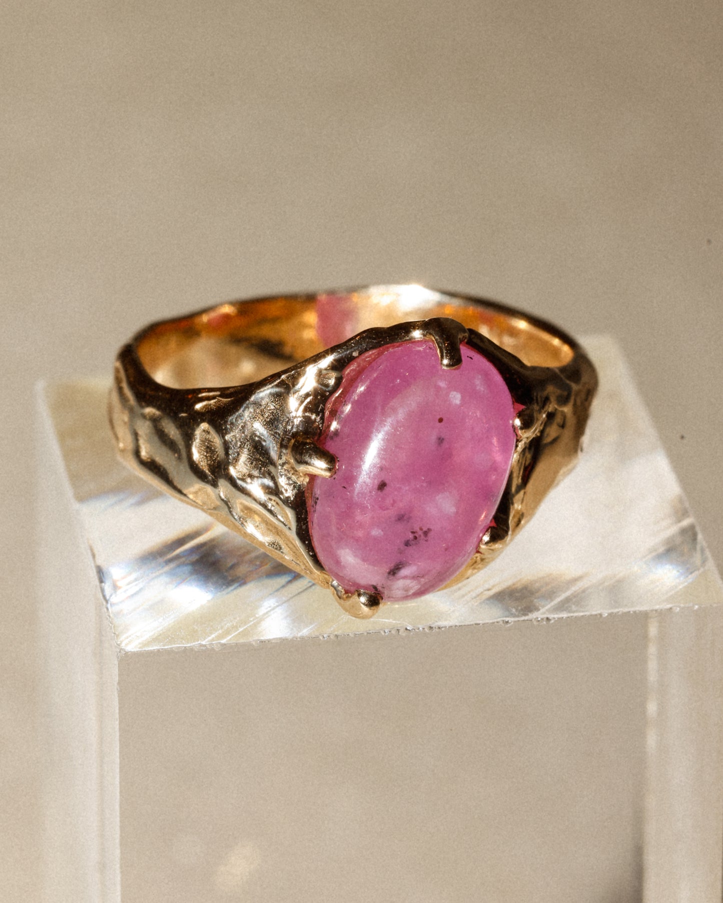 Pink Spinel Set Ring