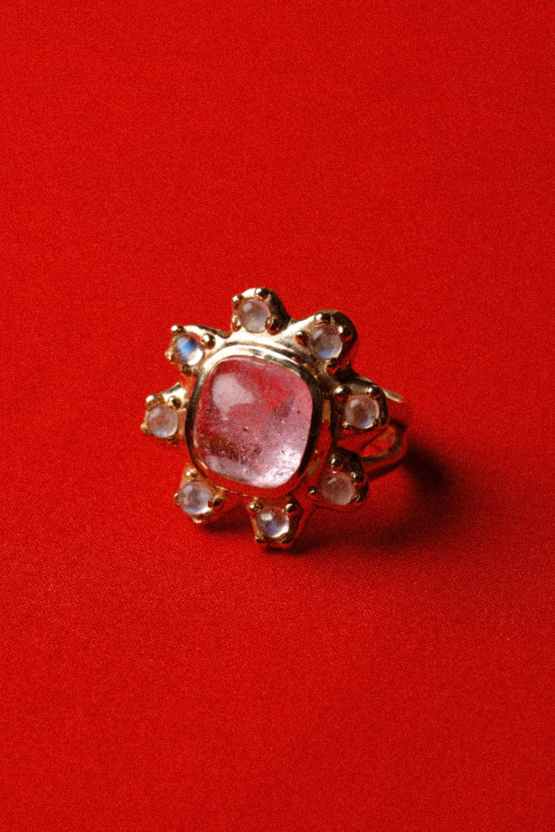 Morganite Flower Ring