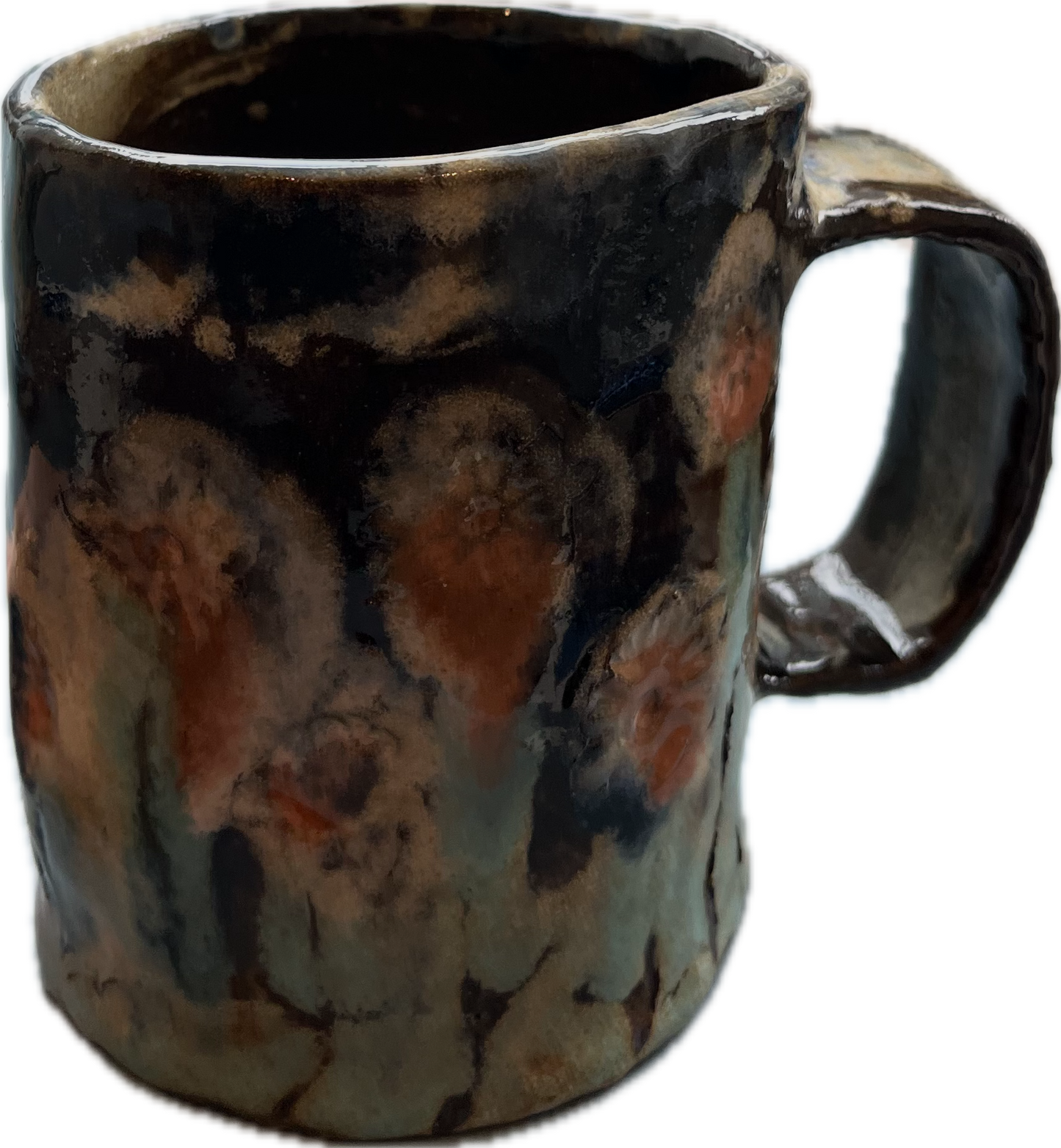Brown Flower Mugs