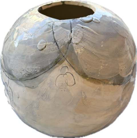 Large circle vase light blue