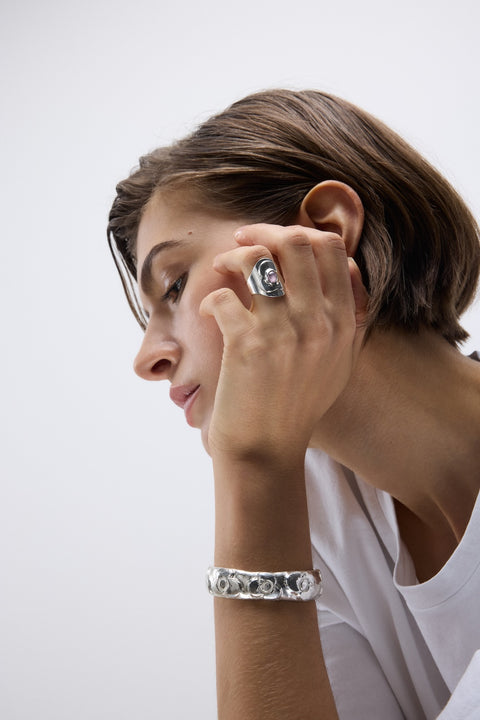 Flat Flower Ring