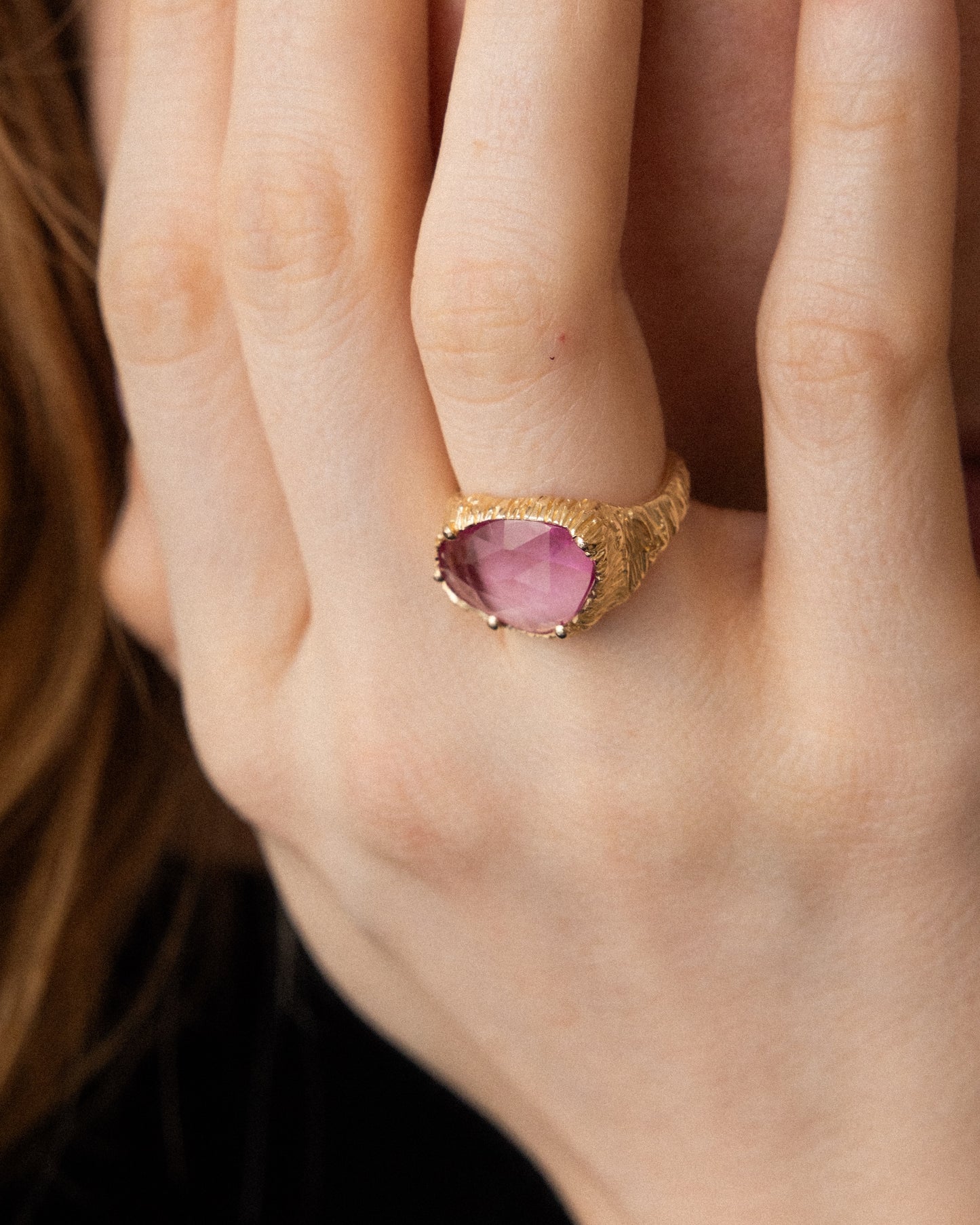 Organic Sapphire Ring