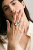Round Crescent Pebble Ring