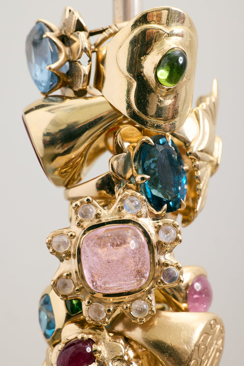 Morganite Flower Ring