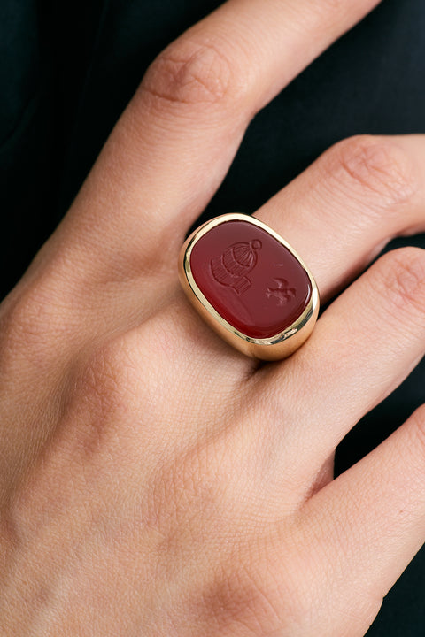 Carnelian Bird Flying Ring