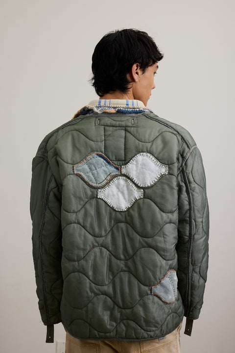 Military Quilted Puff Coat