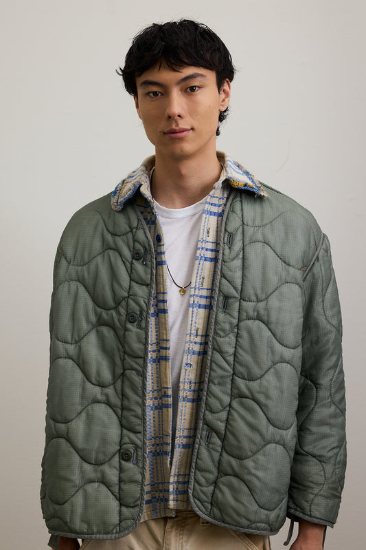 Military Quilted Puff Coat