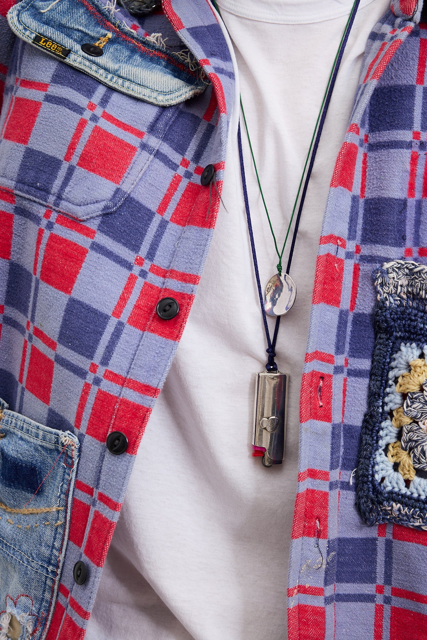 Blue & Red Checked Coat