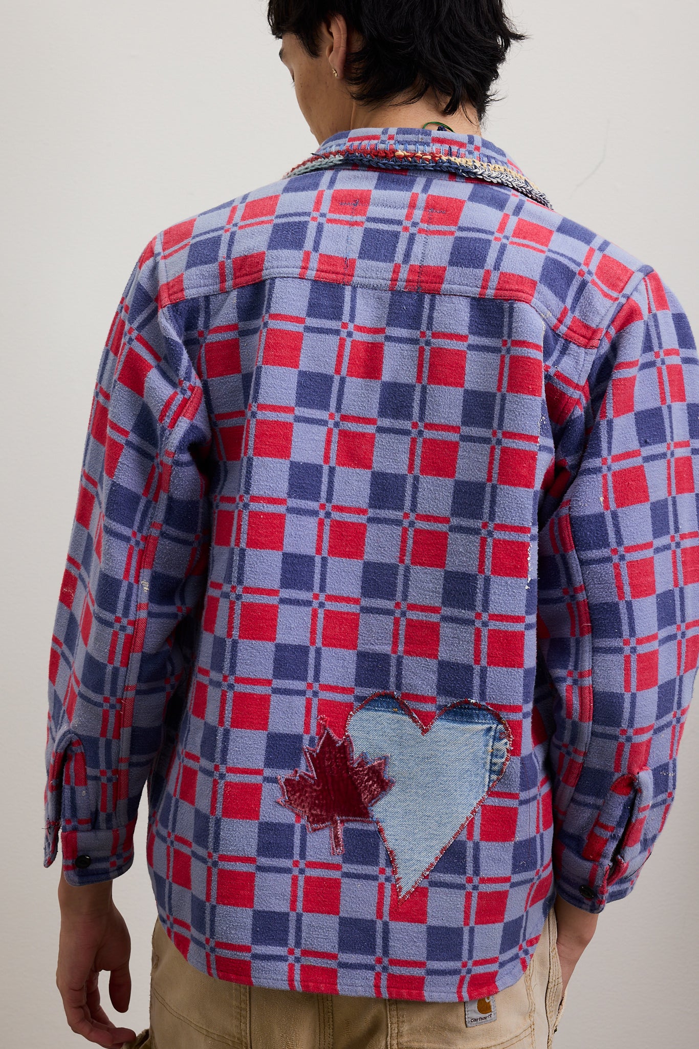 Blue & Red Checked Coat