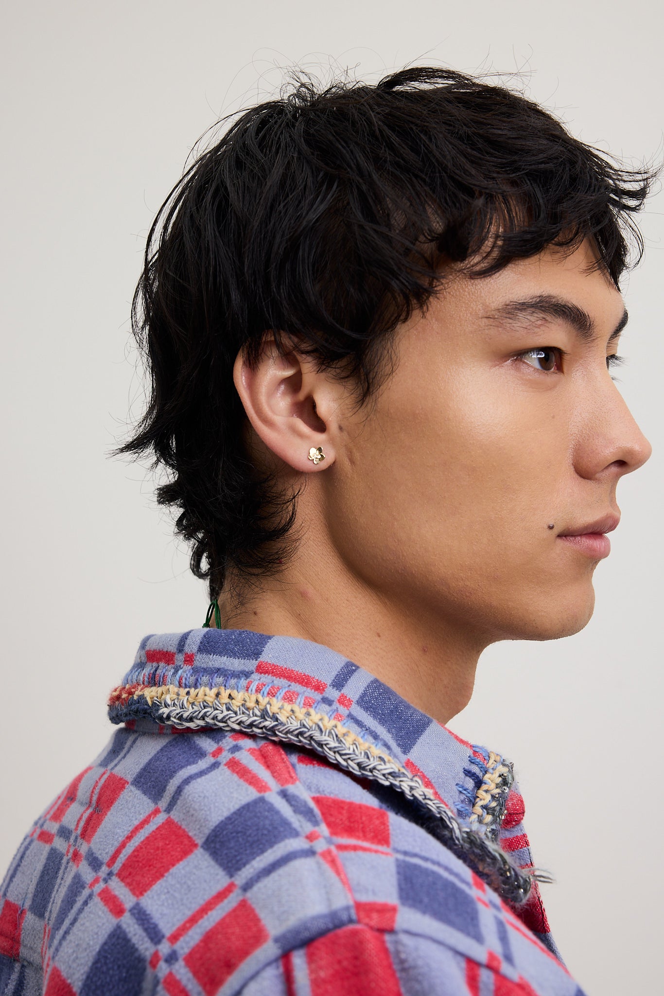 Blue & Red Checked Coat