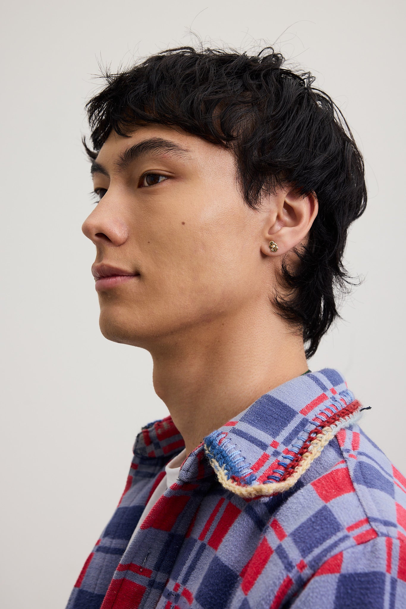 Blue & Red Checked Coat