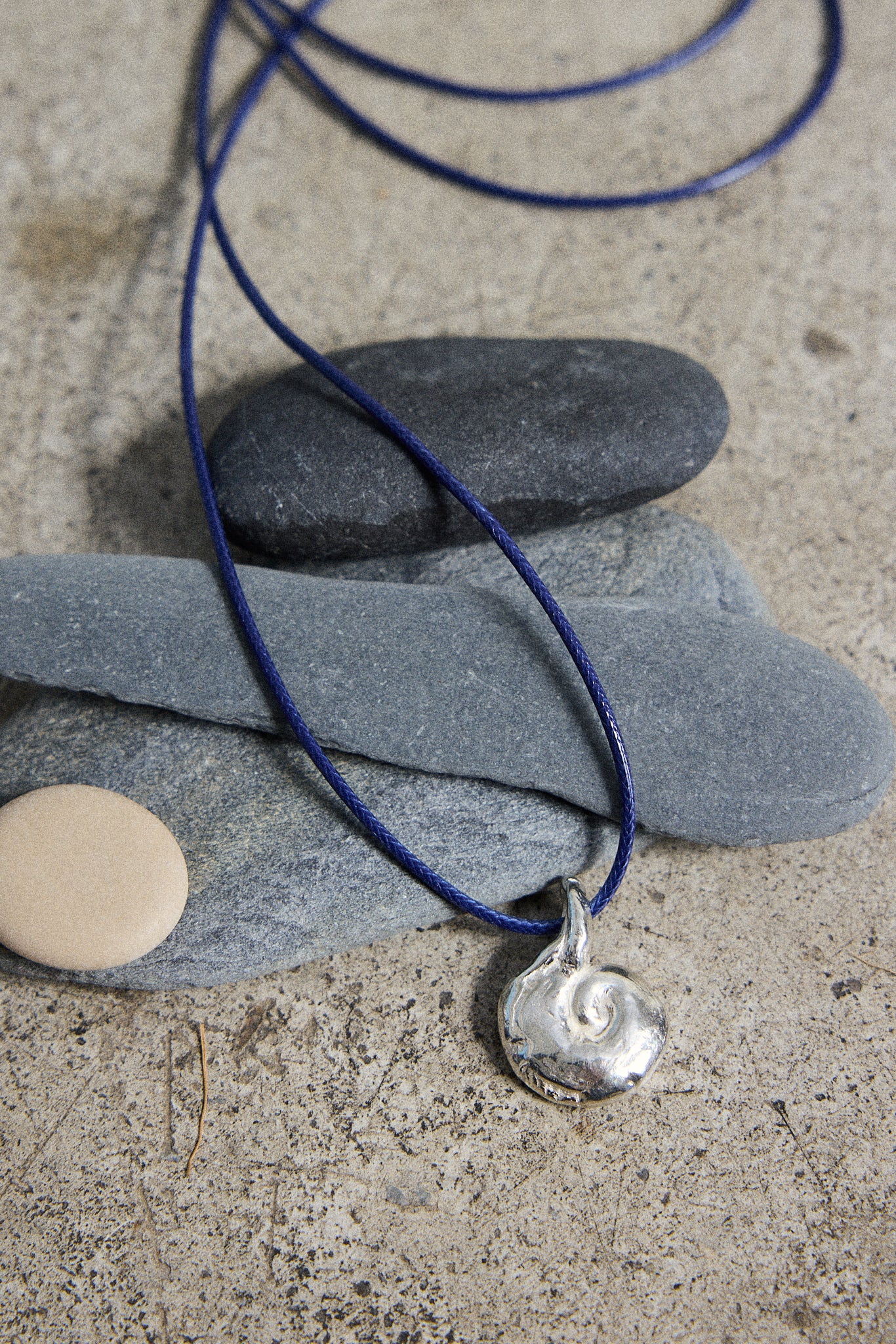 Long Spiral Charm Necklace